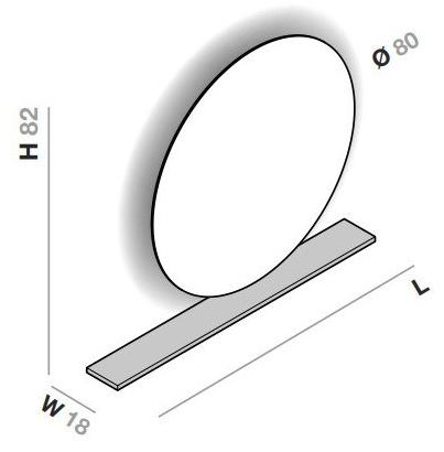 INBANI Круглое деревянное зеркало со встроенной подсветкой с полкой sun-id-1348271 - Вид №2