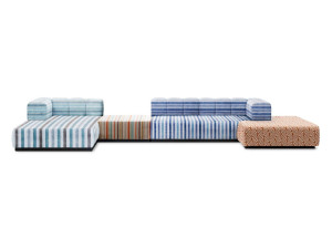 Ткань сад диван с полуостровом