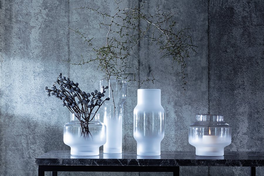 Ваза стеклянная белая 30 см Mist LSA INTERNATIONAL ДИЗАЙНЕРСКИЕ 00-3880712 Белый  - Вид №1