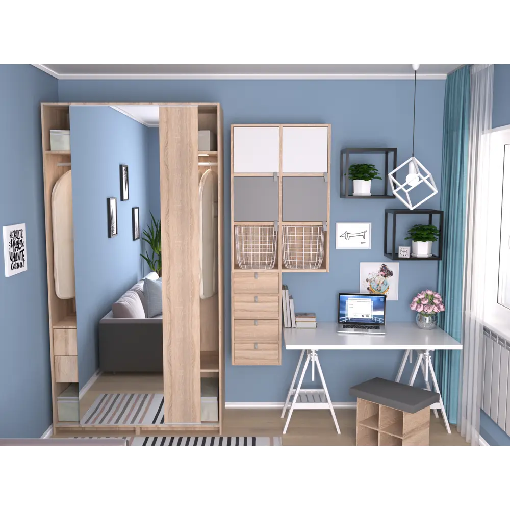 Корзина Spaceo KUB 31x31x31.4 см металл цвет белый STLM-2205087 - Вид №1