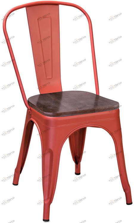 52295 Стул Tolix Wood Коралловый красный R-HOME 920101hW