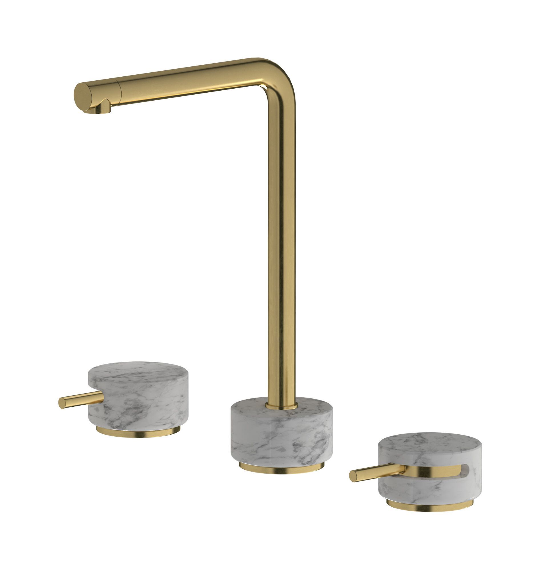 Смеситель для раковины с 3 отверстиями для мраморной столешницы IB мрамор + мрамор Elle ARCH-00027172 - Вид №12