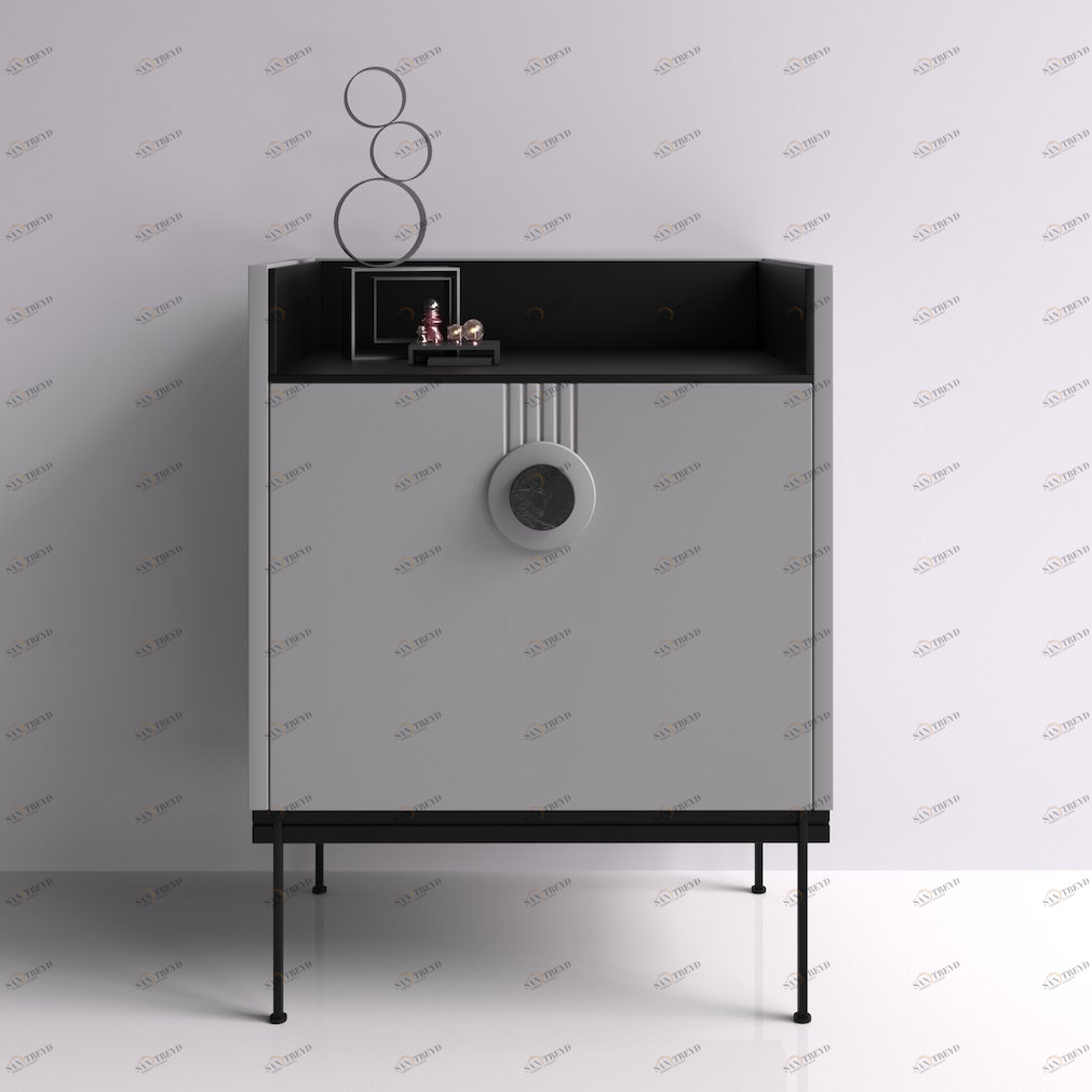 Тумба прикроватная серая Lago BRAGIN DESIGN LIVING 00-3974654 Серый