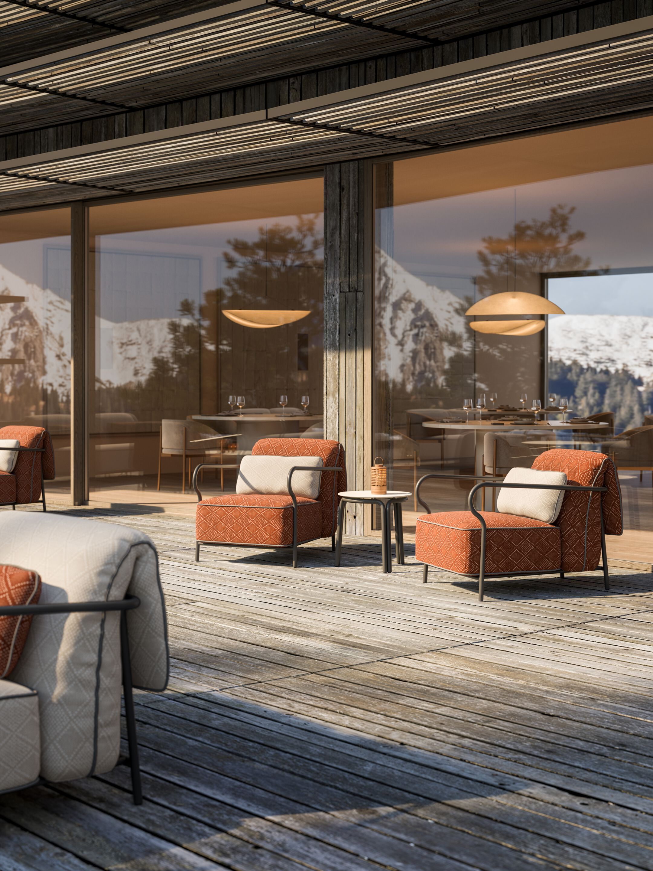 Алюминиевый садовый стул с подлокотниками Unopiù Salò ARCH-00033589 - Вид №14