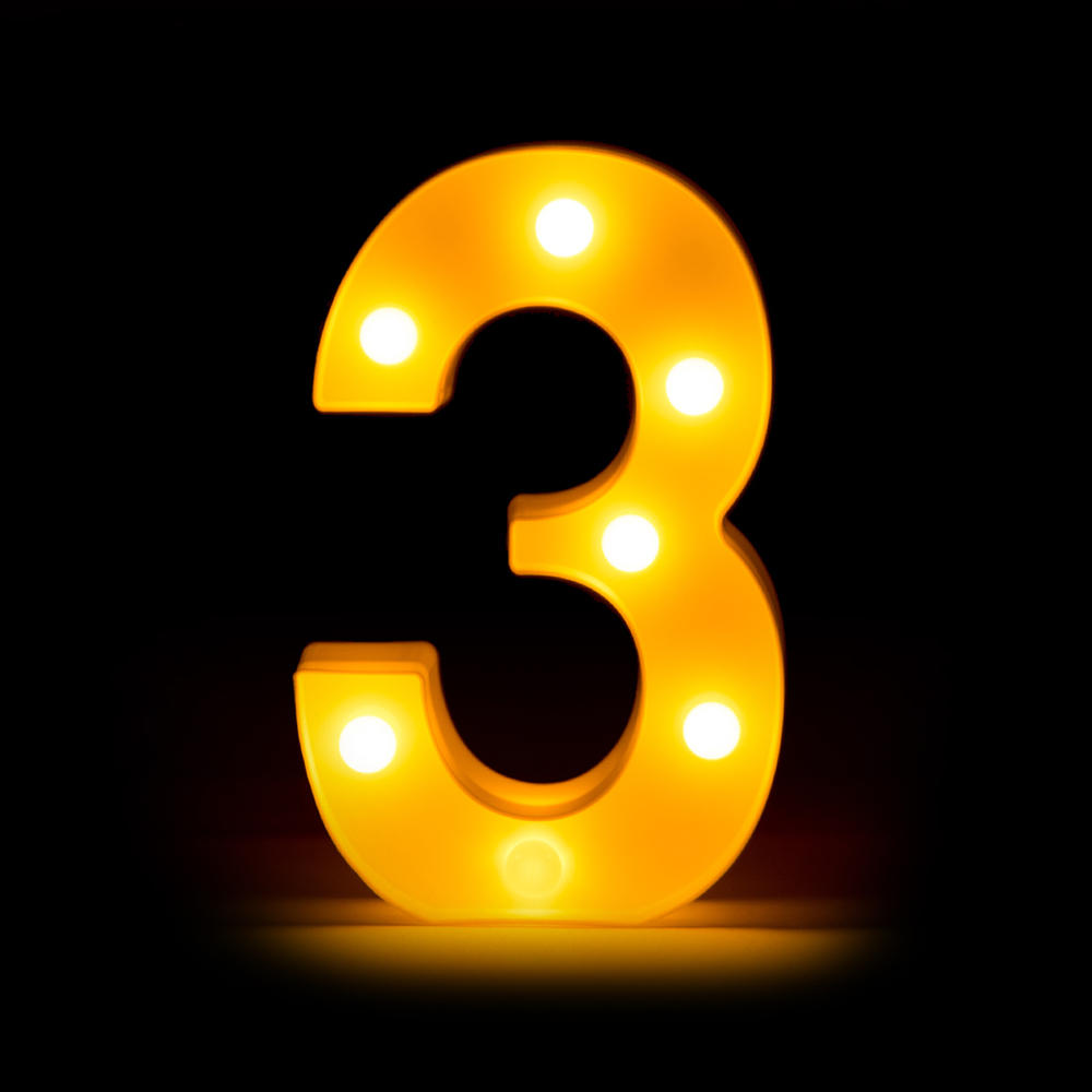 Ночник детский "Цифры" LITTLE LOVELY COMPANY  281693 Белый Santreyd  - Вид №3