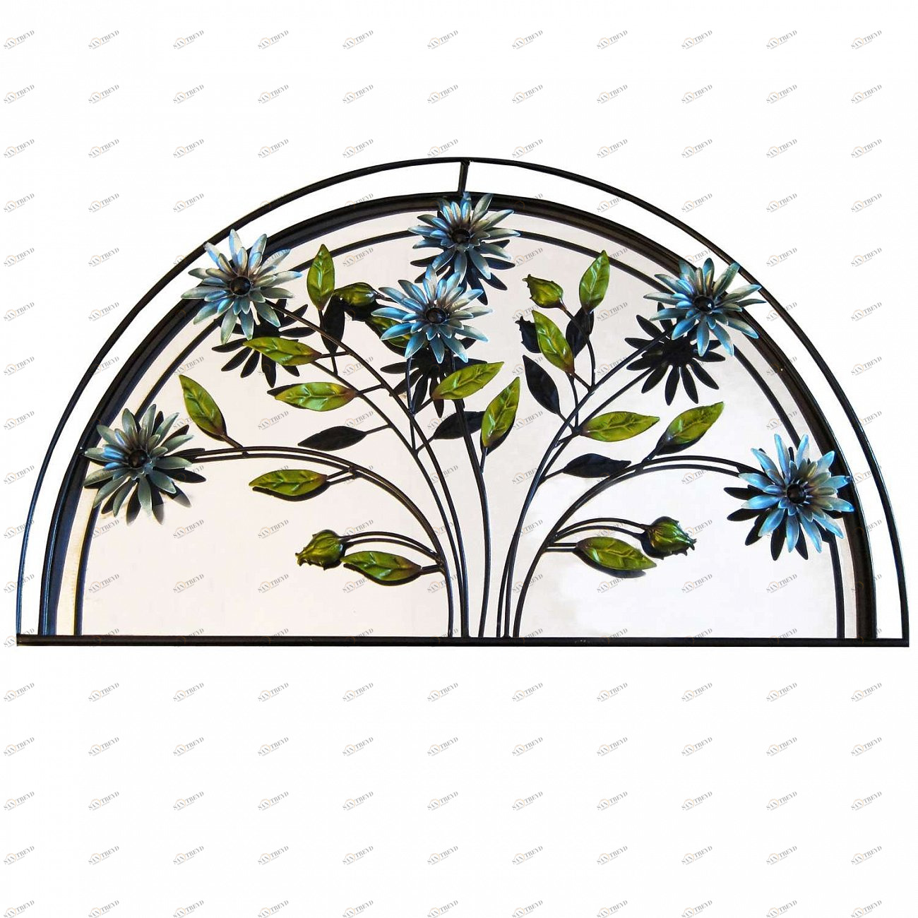 Настенное полукруглое панно "Васильки" МИСТЕР ПРАЙС  117504 Разноцветный;зеркальный 