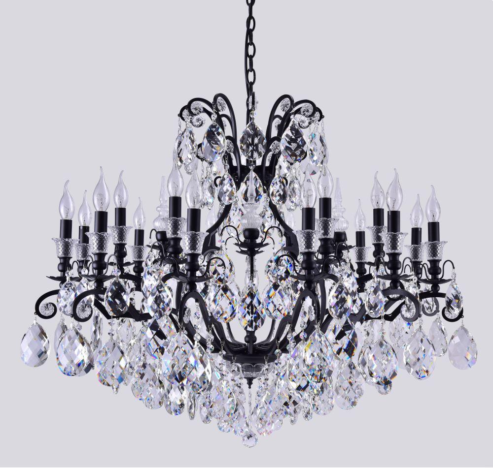 Подвесная люстра Crystal Lux Magnifico SP19 Black/Transparent черная CRYSTAL LUX ДИЗАЙНЕРСКИЕ, MAGNIFICO 220848 Черный  - Вид №1