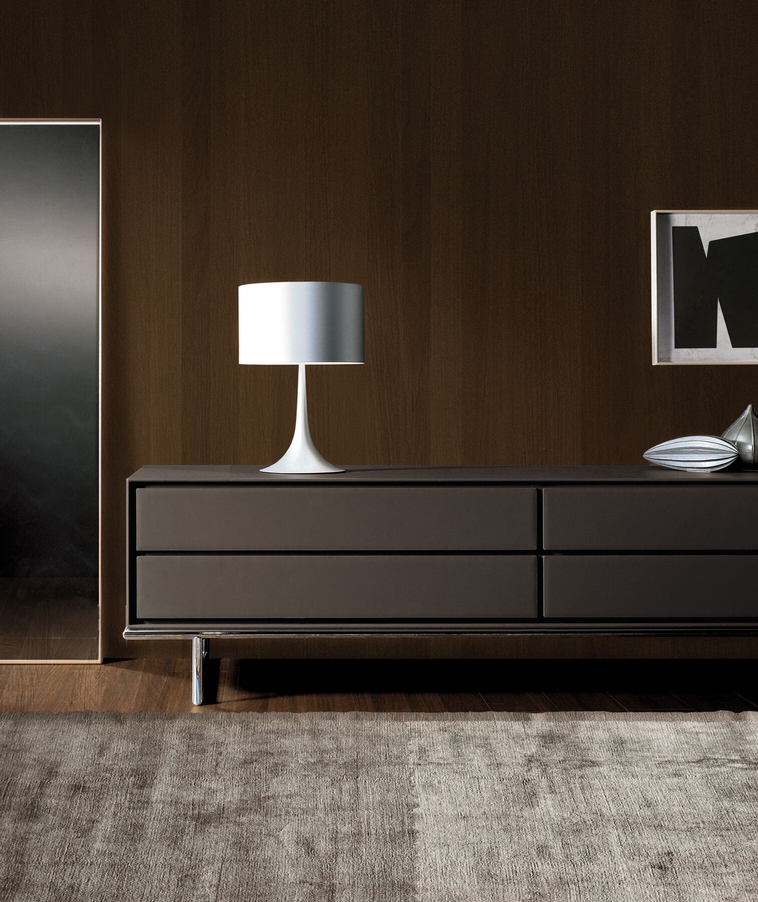 Кожаный шкаф с распашными дверями i 4 Mariani Slick ARCH-00090620 - Вид №7