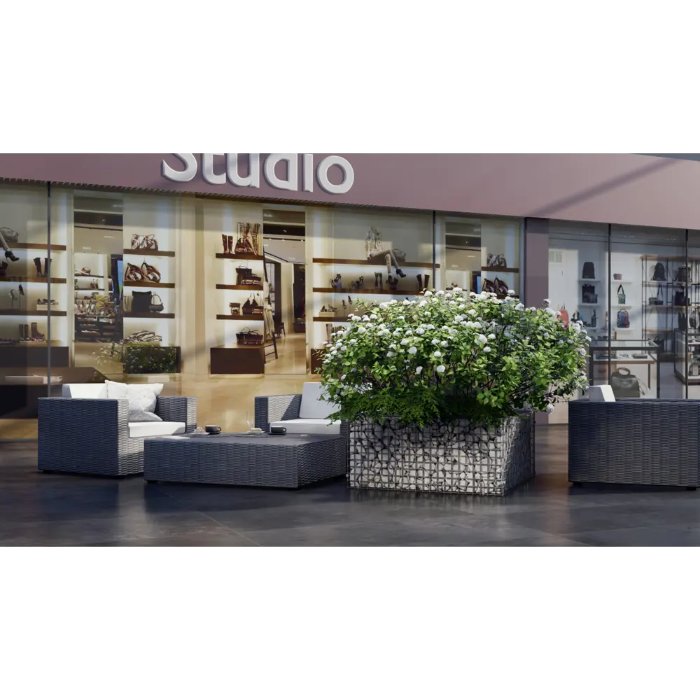 Габион - клумба 110x110x50 см оцинкованная сталь серый Santreyd STLM-2157932 - Вид №2