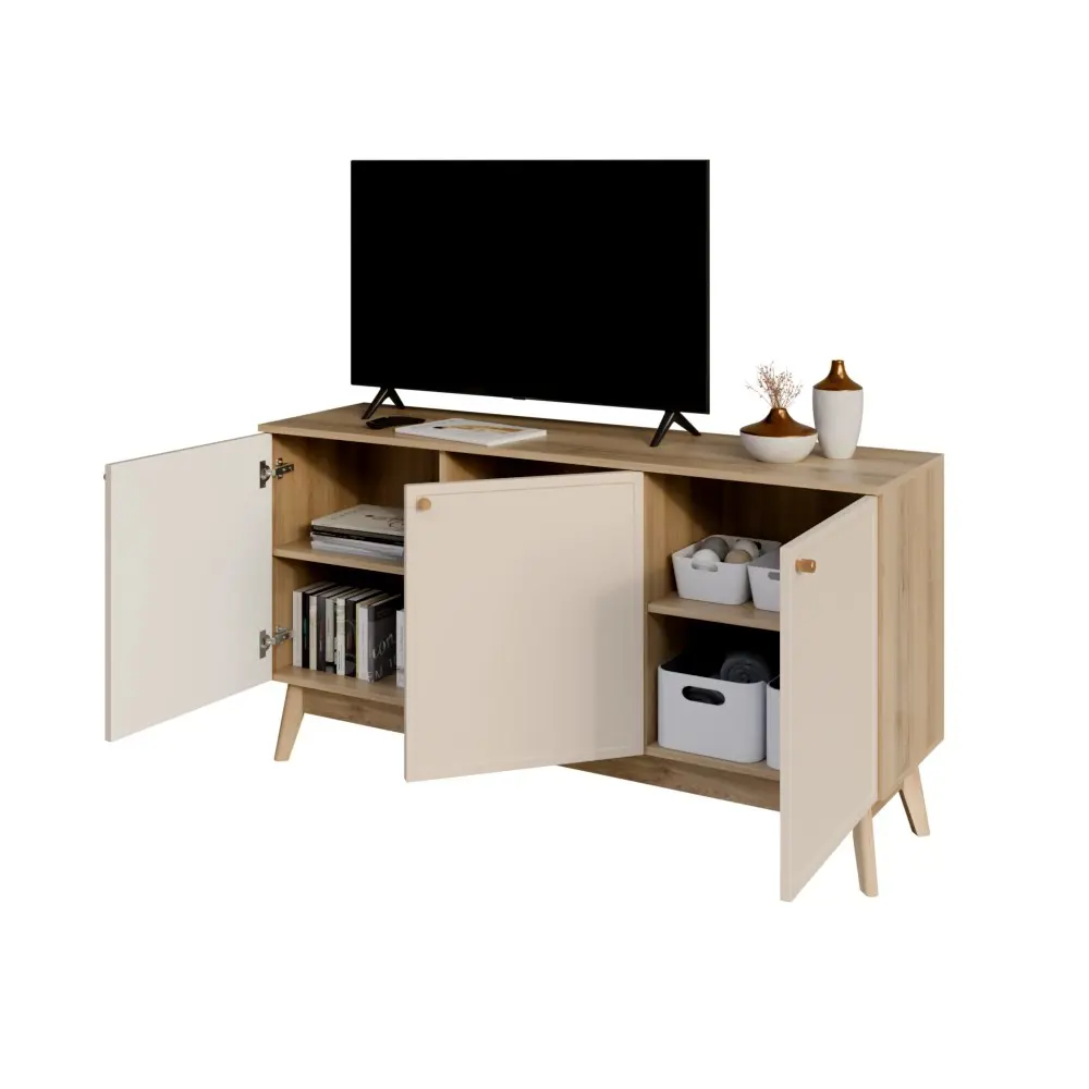 Тумба под телевизор KONSENSA Амьен 150x79x41.7 см ЛДСП цвет бежевый Лион STLM-2113159 - Вид №11