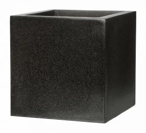 Ваза из мрамора квадратная 30, 40 и 50 см черная "Регина", 3 штуки LE-VILLAGE СОВРЕМЕННЫЙ 081681 Черный
