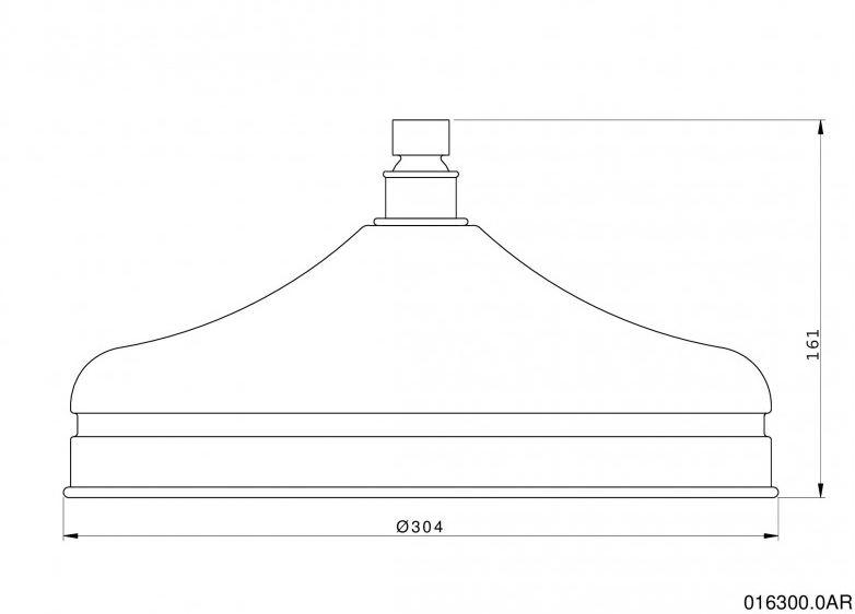 Bronces Mestre Хромированная лейка дождевого душа Shower system 016300.0ar.50 - Вид №1
