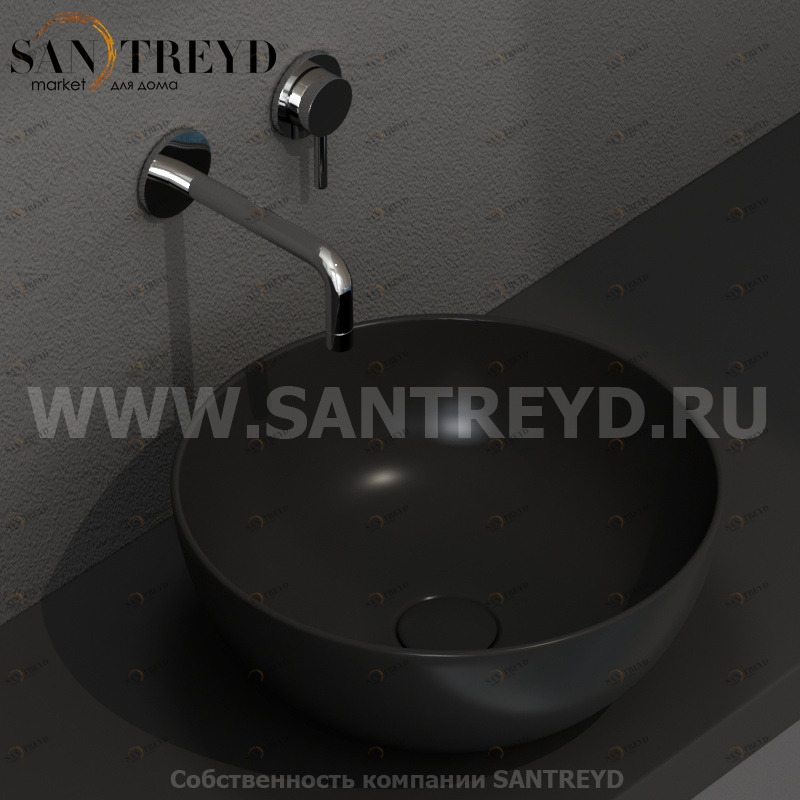 B6T37AR Накладная раковина на столешницу  круглая Ceramica Globo T-EDGE