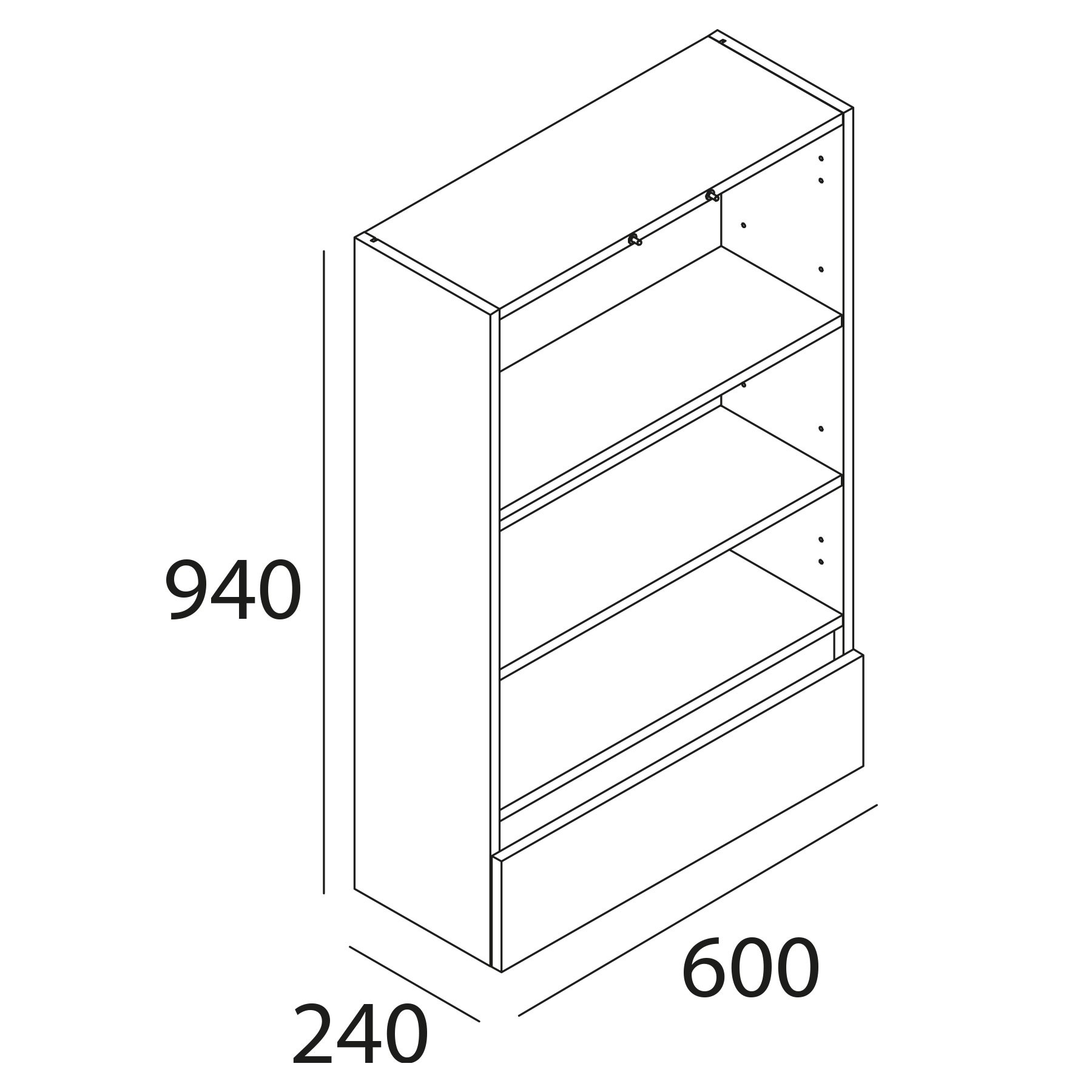 85191 SALGAR Модуль INFINITY 2 дверцы 1 ящик ВЕЧНОСТЬ ДУБ 600 x 940 x 240 мм Робл Вечность - Вид №1