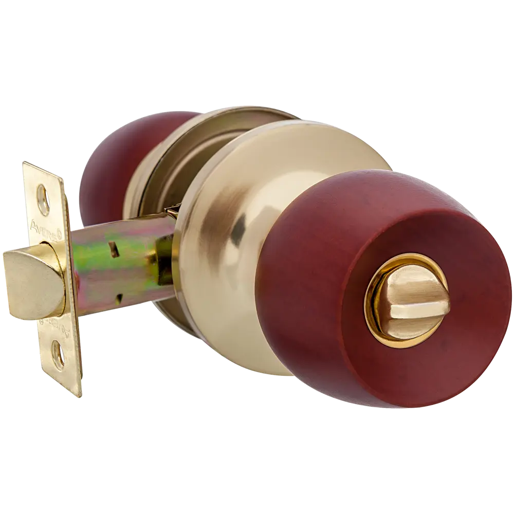 Ручка-защёлка Avers 0598-03-GM/Beech, с фиксатором, сталь, цвет матовое золото/бук STLM-2089770