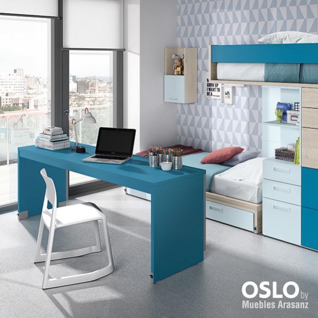 103198 Мебельный комплект с кроватью-чердаком Ambiente 36 Arasanz Oslo Santreyd - Вид №1