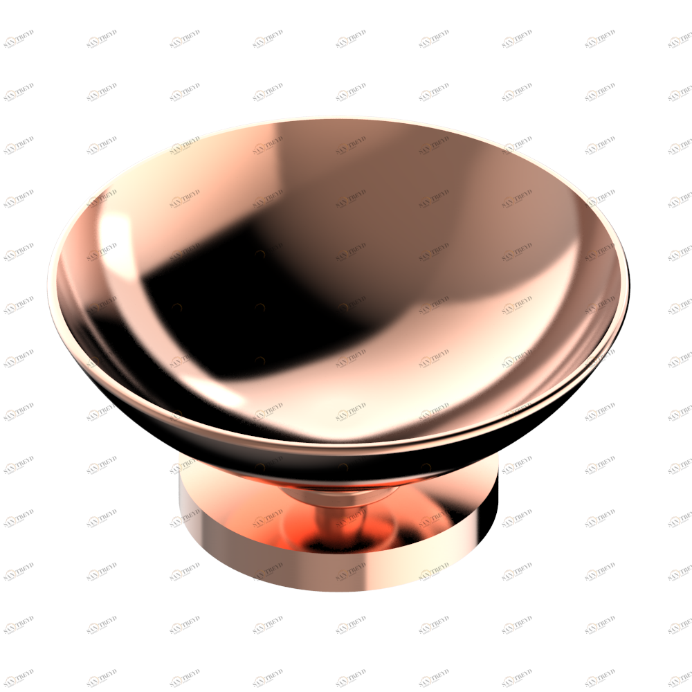 U2B-544 Мыльница на подставке, диаметр : 100 мм Thg-paris Le 11 с рукоятками Розовое золото U2B-544 CAT.F