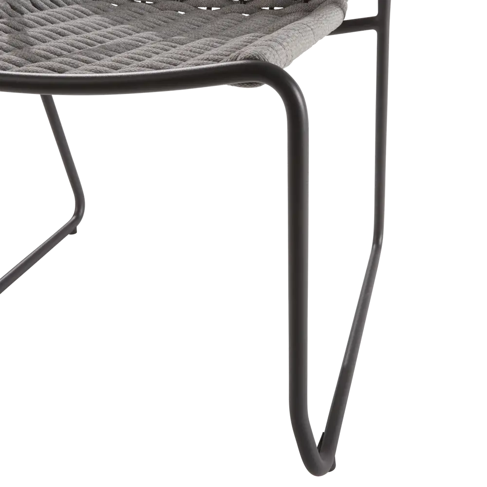 Стул Naterial Livia 63.5x80.5x58 см алюминий/текстиль цвет темно-серый 83984530 STLM-2009281  - Вид №5