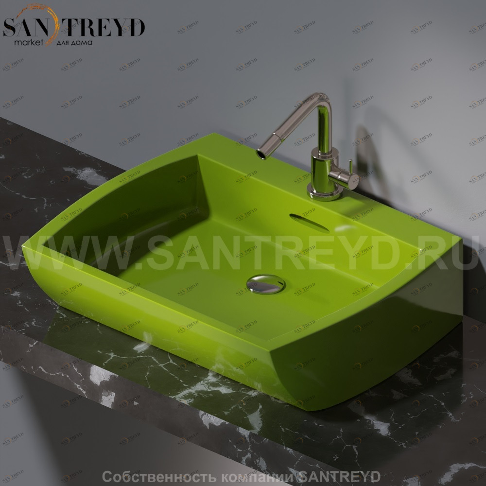 L282.121 Накладная раковина на столешницу  овальная A. e T. Italia SQUARE AeT ITALIA