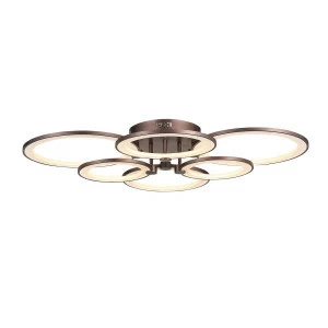 Люстра светодиодная подвесная коричневая 6 ламп ST Luce Twiddle SL867.702.06 ST LUCE ДИЗАЙНЕРСКИЕ, TWIDDLE 00-3833992 Коричневый