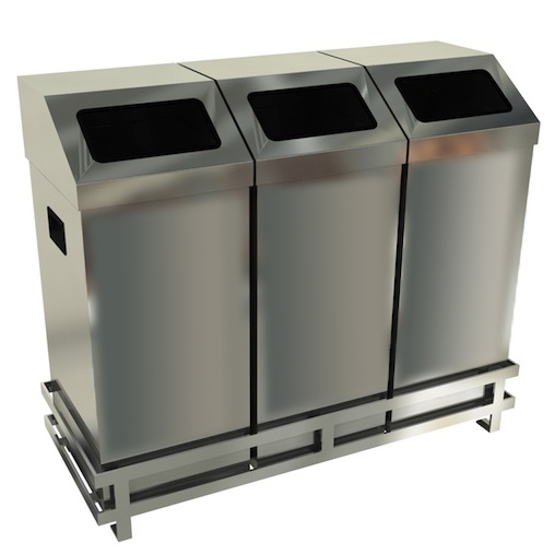 MF-7414 Урна для селективного сбора мусора Public Steel 