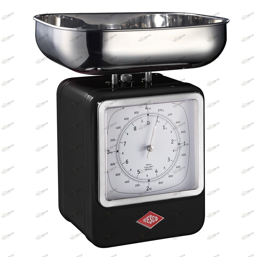 Весы с часами, черные Wesco 32220462