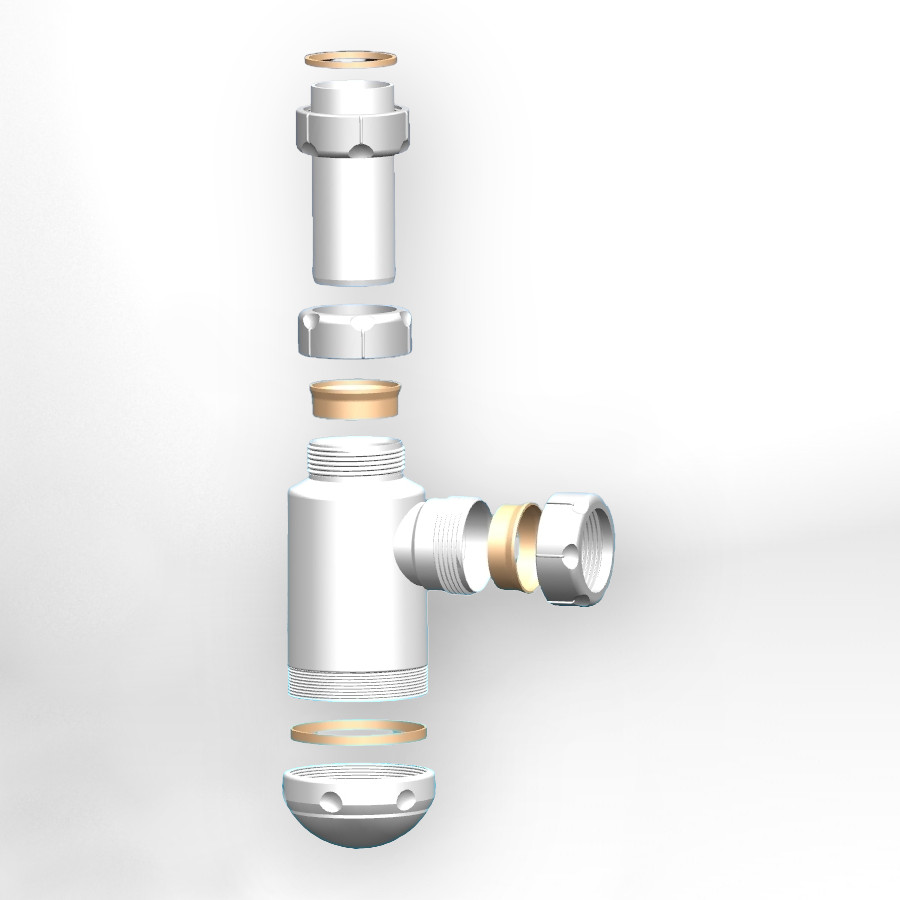 Сифон Санпласт GRAND 1 1/2"х40 б/выпуска (колба) GRANFEST С.Н.300-00-01 - Вид №2