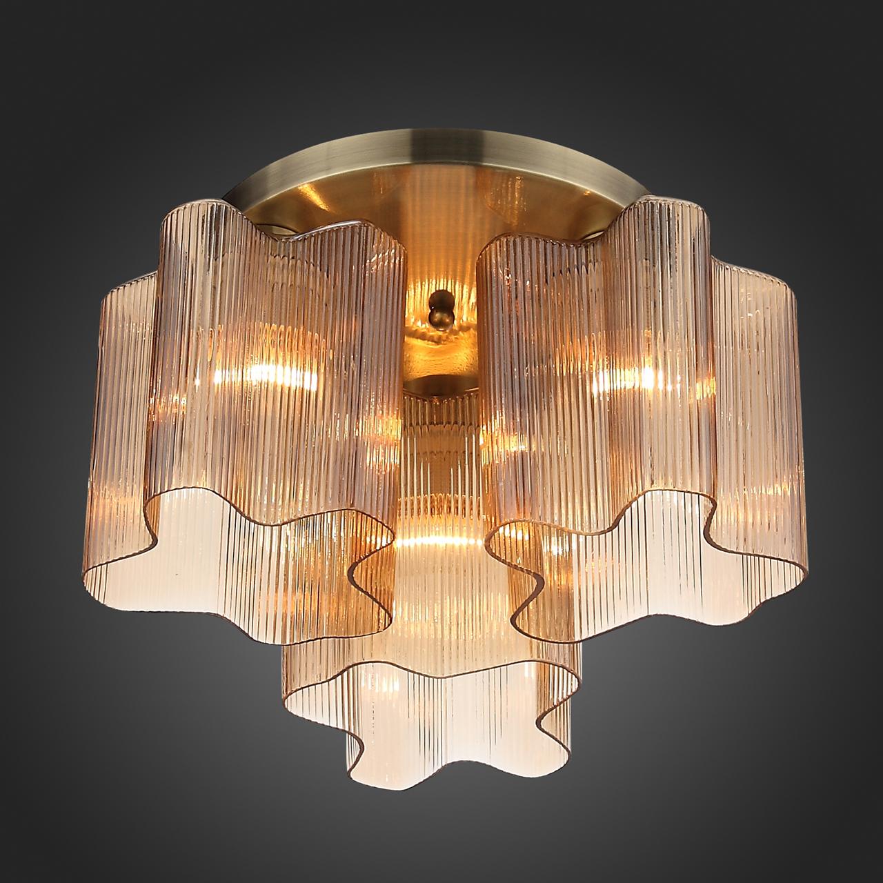 Потолочная люстра ST Luce Onde SL117.302.03 ST LUCE ONDE 328345 Бронза;прозрачный;коричневый - Вид №1