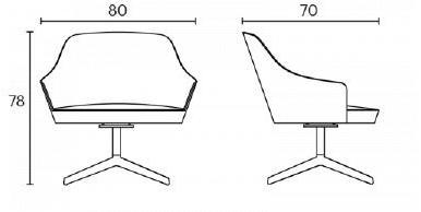 ENEA Вращающееся кресло из дуба с подлокотниками Kaiak sun-id-1361458 - Вид №3