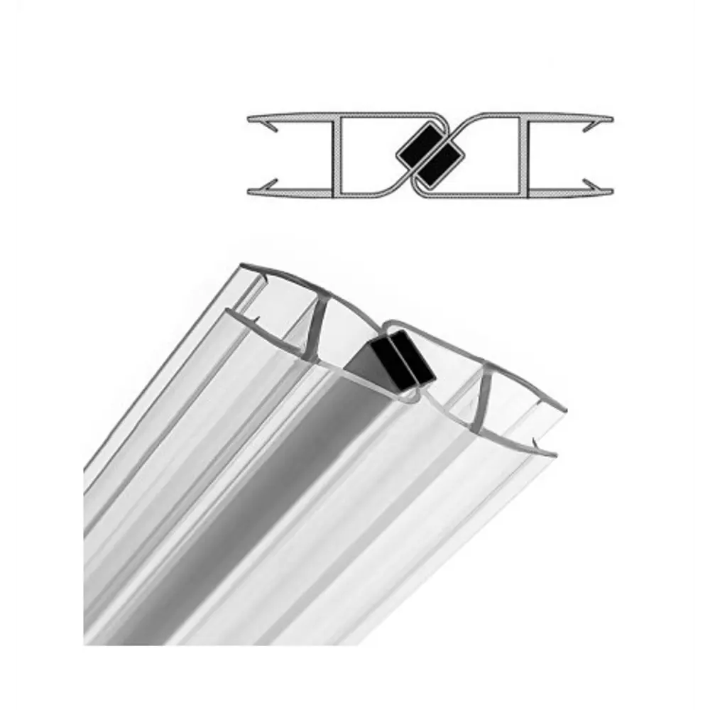 Профиль Domani-Spa Simple магнитный для стекла двери душевой кабины низкий поддон 2 шт STLM-2008610 - Вид №1