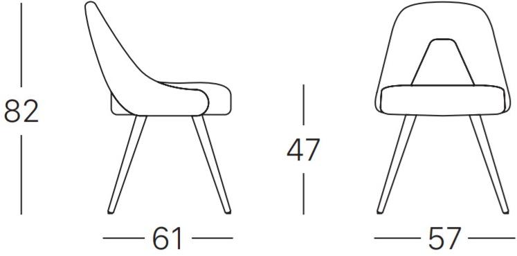 SCAB DESIGN Стул из мягкой ткани You & me sun-id-1486484 - Вид №6