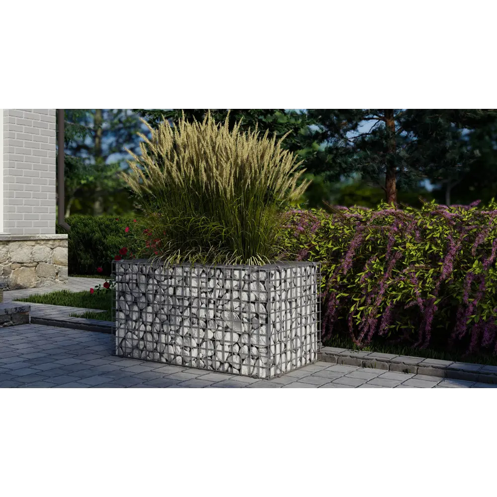 Габион - клумба 100x50x50 см оцинкованная сталь серый Santreyd STLM-2055937 - Вид №2