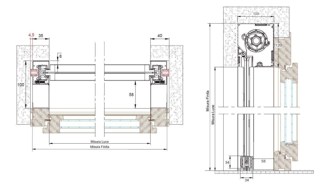 Вертикальная встраиваемая москитная сетка Mv Line москитные сетки-большие встроенные размеры ARCH-00020996 - Вид №3
