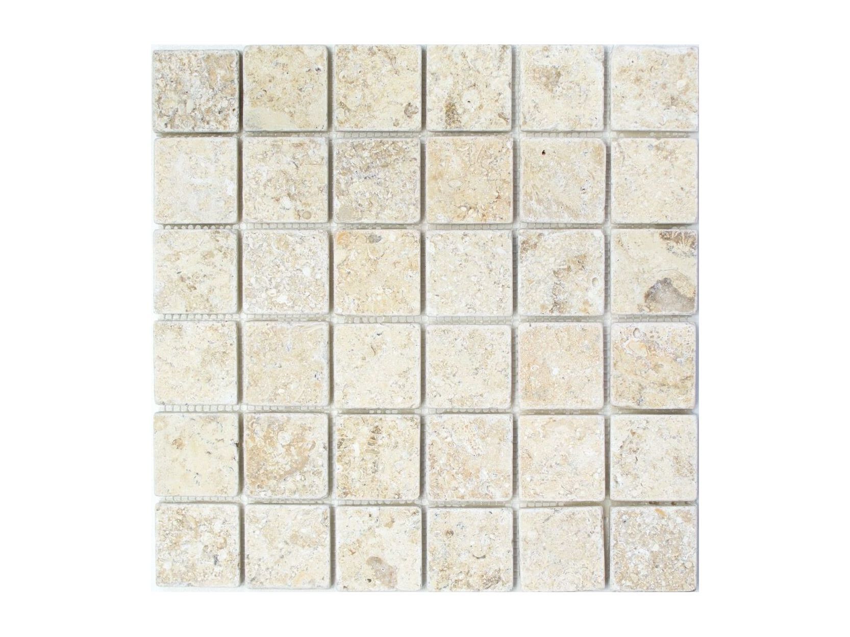 Мозаика из светлого травертина Mosaix мрамор ARCH-00113388 - Вид №1