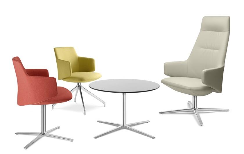 LD Seating Кресло руководителя тканевое с 4-мя спицами и подлокотниками Melody lounge L f27-n6 - Вид №4