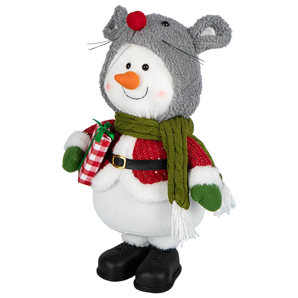 89368040 Декоративная фигура Снеговик в шапочке мишки 28x15 см STLM-1486575 Santreyd Christmas - Вид №5