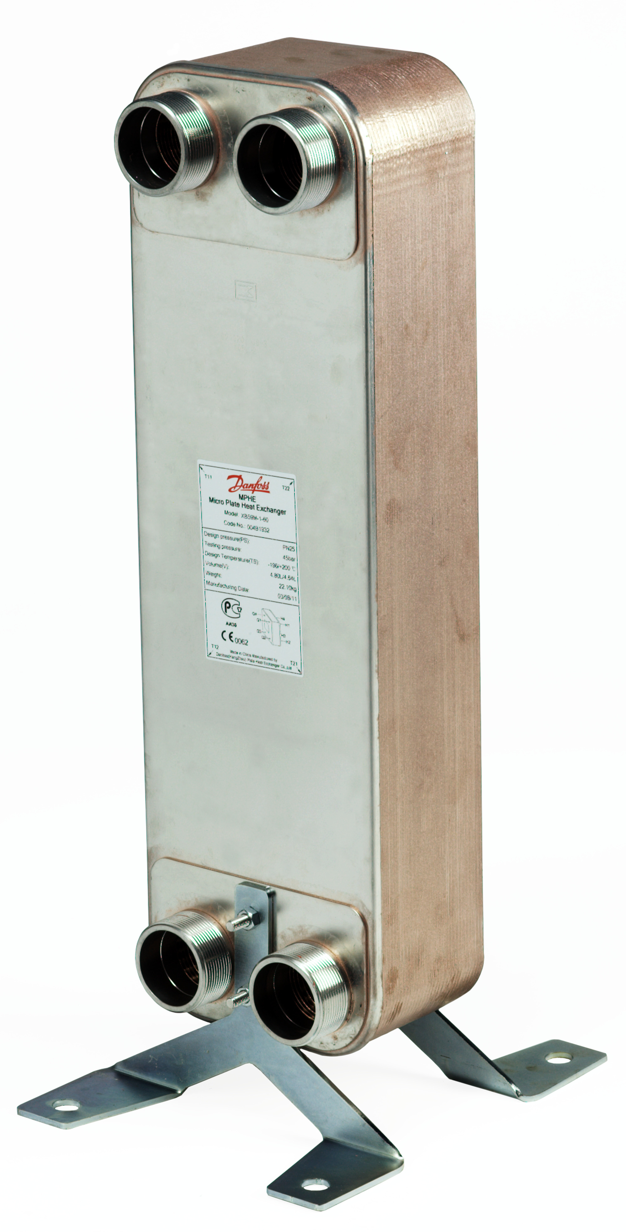 Danfoss Паяный пластинчатый теплообменник серии XB59M XB 59M-1-100 Паяный ТО 004B1937  - Вид №17