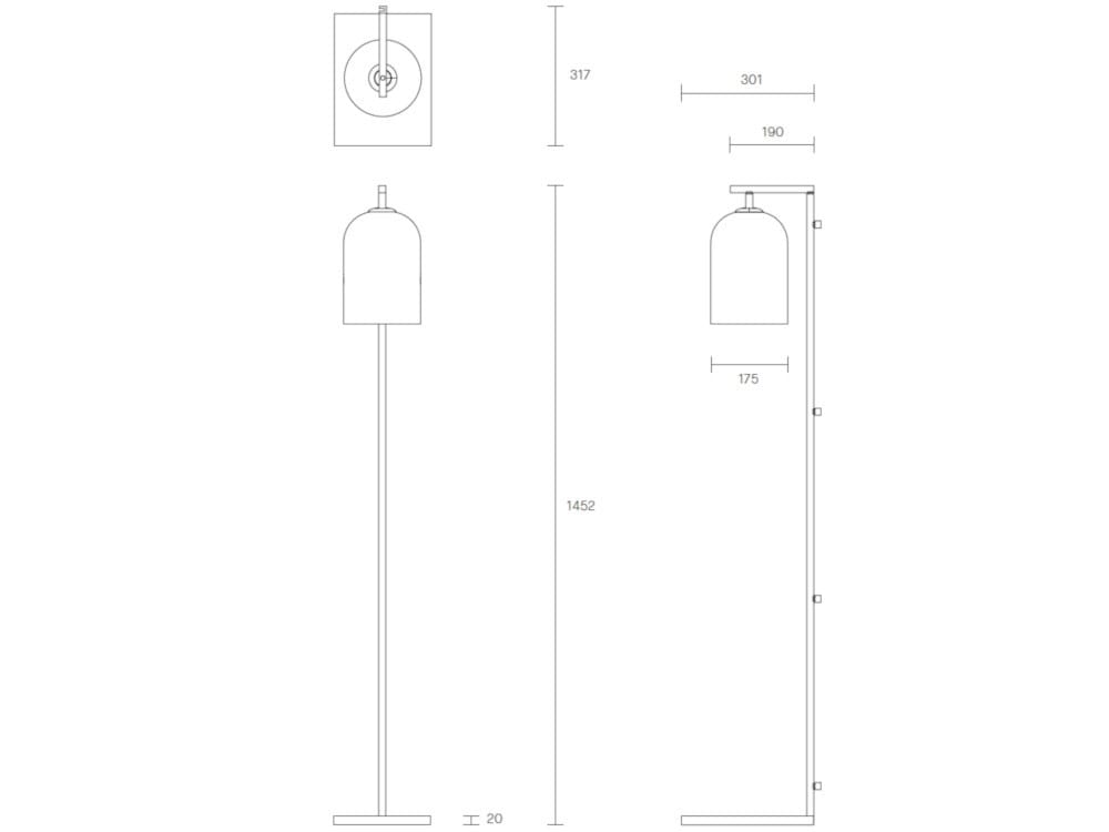 Торшер из стали и стекла Articolo Studios Lumi ARCH-00028347 - Вид №4
