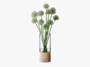 Круглая выдувная стеклянная ваза-H36cm