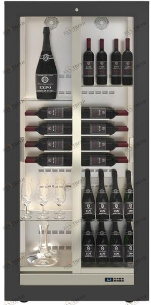EXPO Встраиваемый винный холодильник из алюминия с подсветкой Teca b Te-bh14 / te-bm14