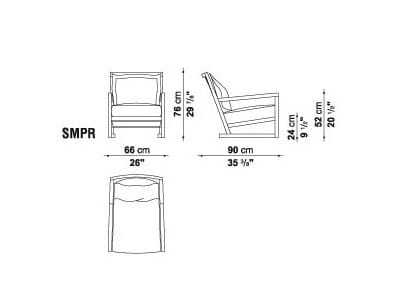 Кожаное кресло с подлокотниками Maxalto ARCH-00068253 - Вид №2