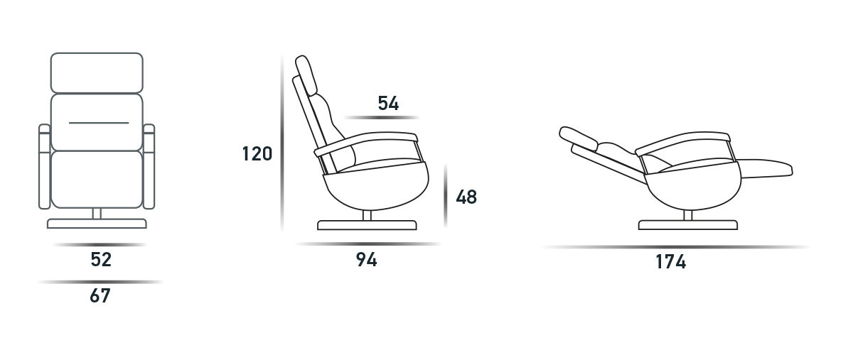 Поворотные Кресло Lift-Relax Relax 2 Motori  Spaziorelaxitalia  Tokyo Tokyo Relax 2 Motori  - Вид №4