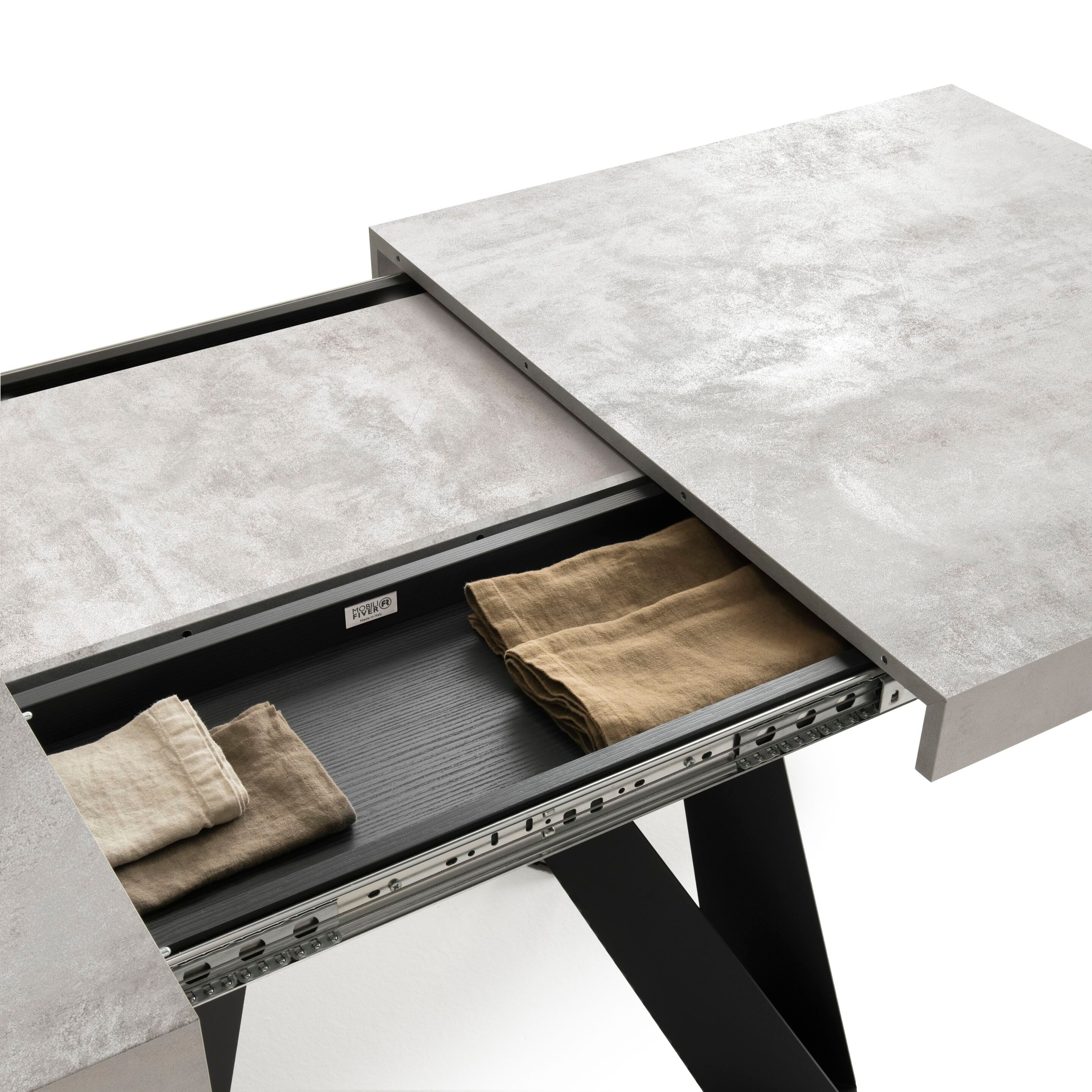 Выдвижной прямоугольный стол из железа с меламиновой столешницей Mobili Fiver ROMINA ARCH-00069646 - Вид №19