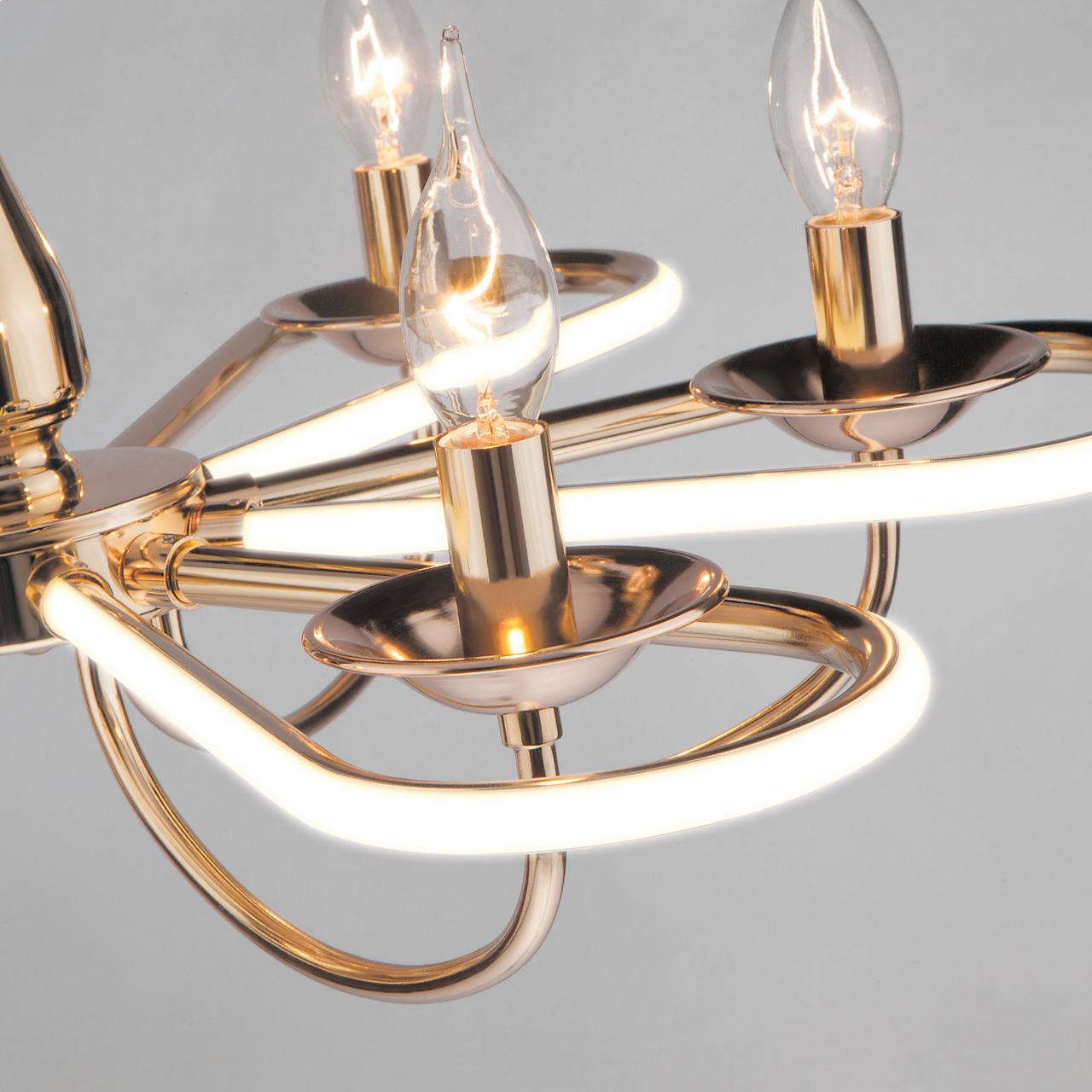 Подвесная люстра Bogates Phobos 421/6 BOGATES ДИЗАЙНЕРСКИЕ, PHOBOS 186891 Золотой  - Вид №1