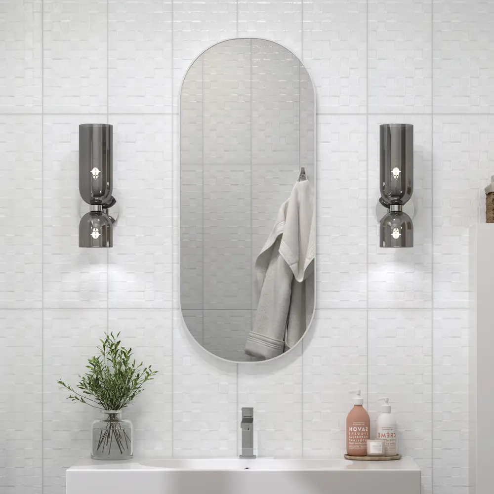 Плитка настенная Kerama Marazzi Сигма 20x60 см 1.2 м² глянцевая цвет белый мозаика 87653862 STLM-2059079