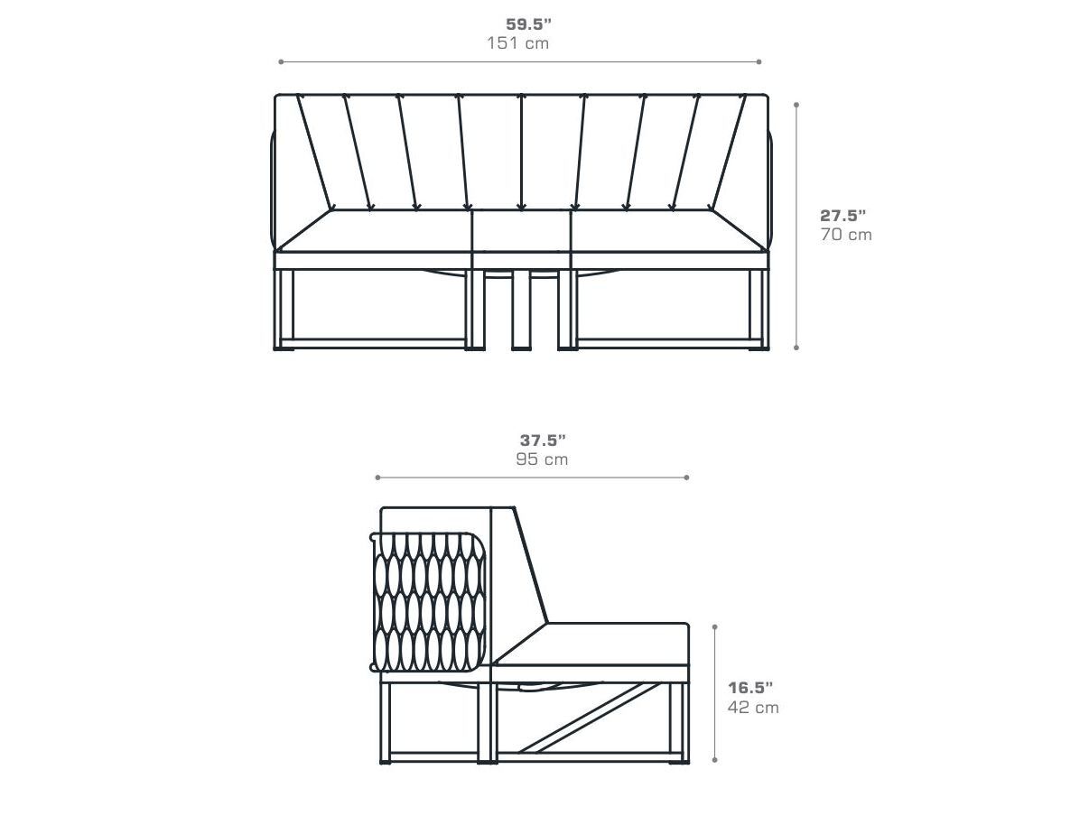Угловой садовый диван из ткани MAMAGREEN Munia ARCH-00132661 - Вид №13