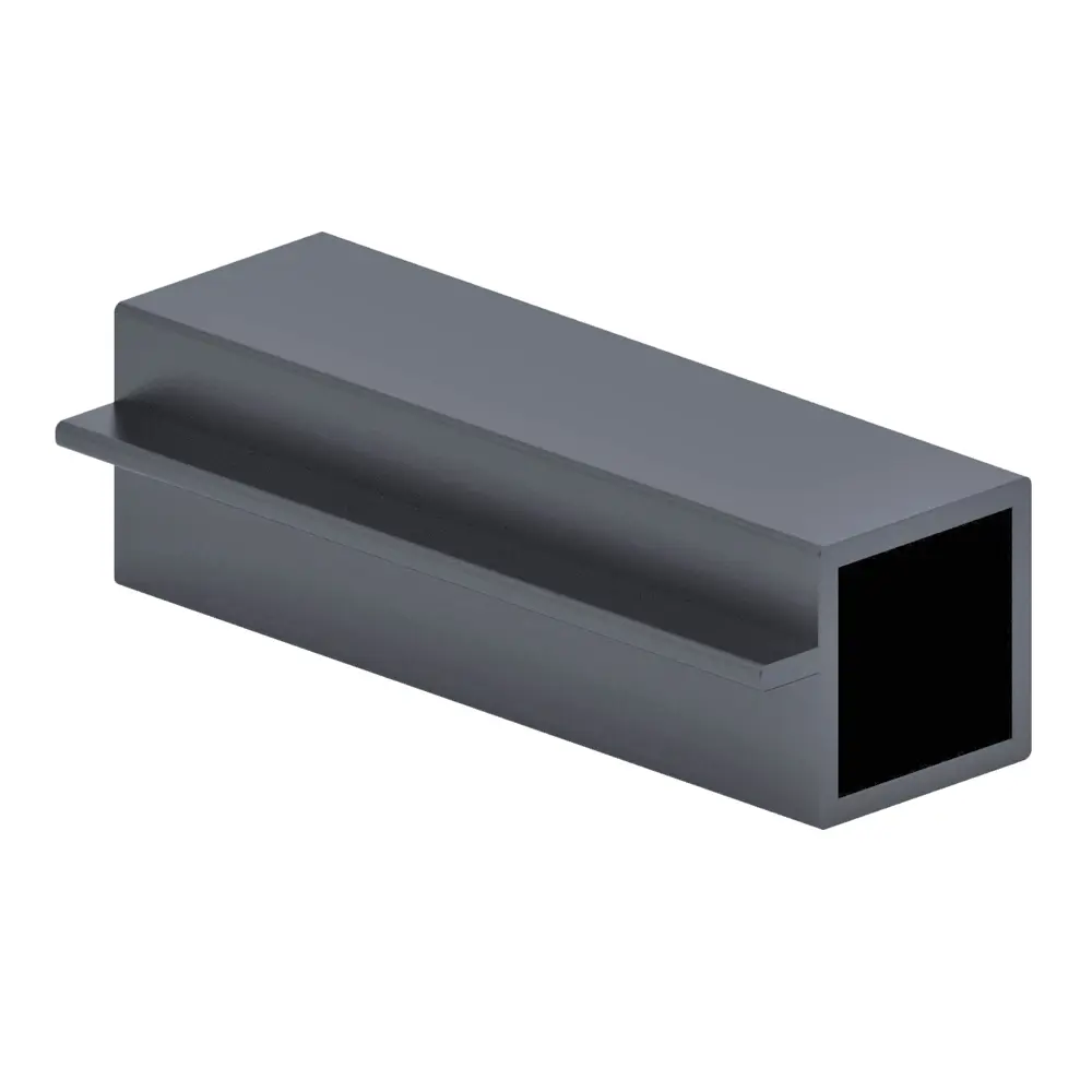 Профиль под стекло Лофт 2000 мм алюминий графит ЛОФТ-КОМПЛЕКТ STLM-2187220