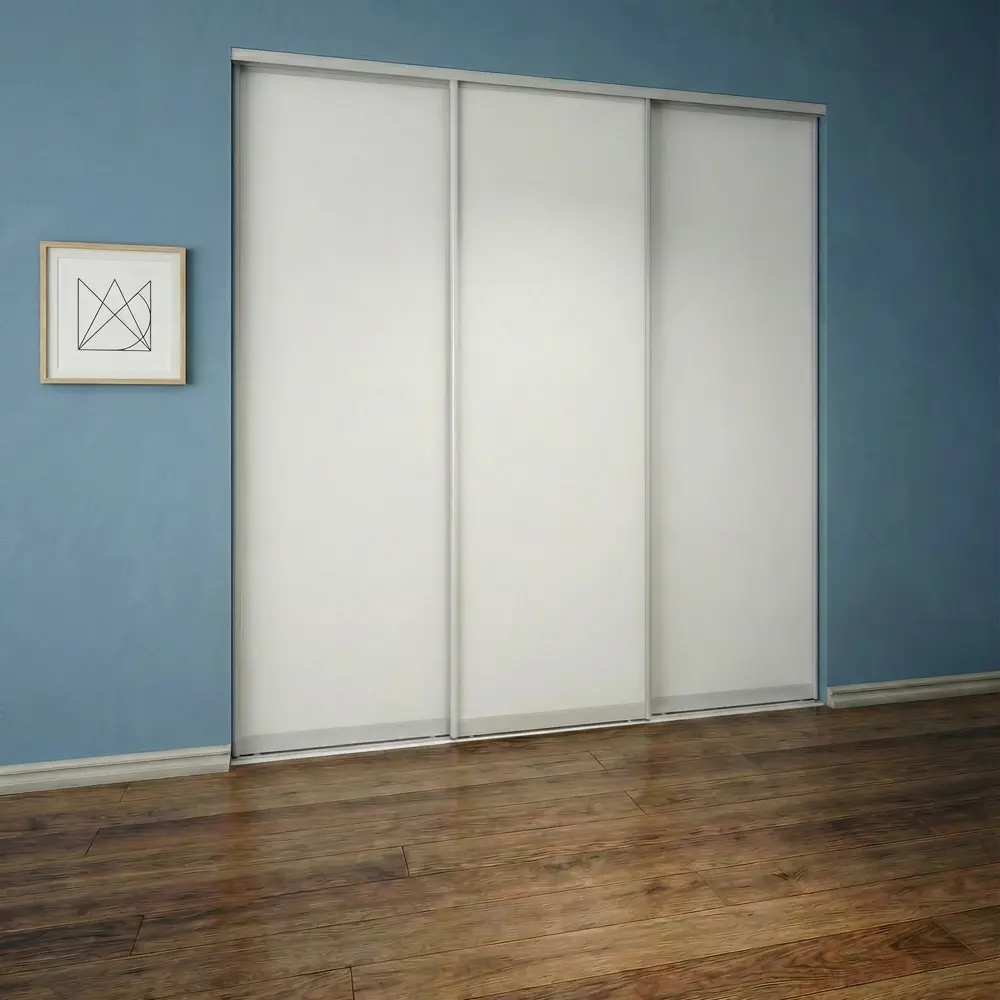 Дверь-купе KONSENSA 225.5x70.4 см МДФ цвет белый профиль матовое серебро STLM-2159601 - Вид №11