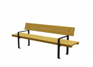 Euroform W Скамья из дерева с подлокотниками со спинкой