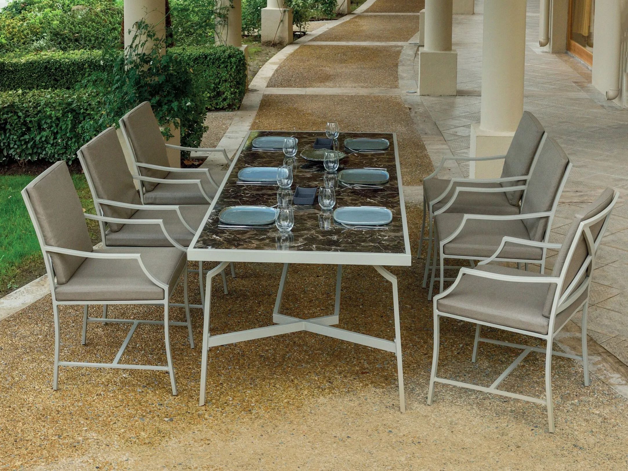 Алюминиевый садовый стул с подлокотниками 10Deka август ARCH-00086710 - Вид №1